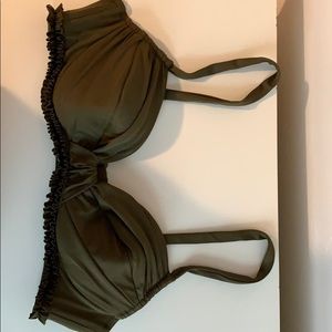 Jcrew dark green bikini
